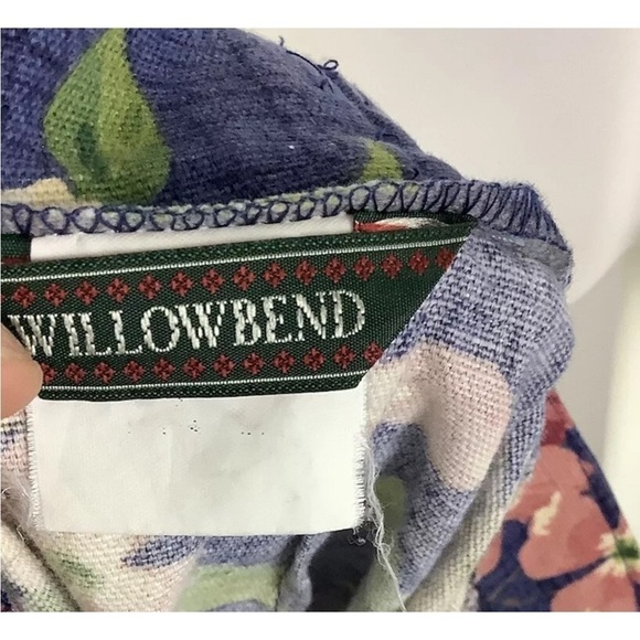 Vintage Willowbend Sz S Floral Print Maxi Skirt Blue 90's Cottagecore Style - Picture 6 of 6